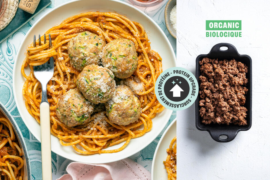 Protein Swap | Baked ORGANIC Beef & Zucchini Meatballs