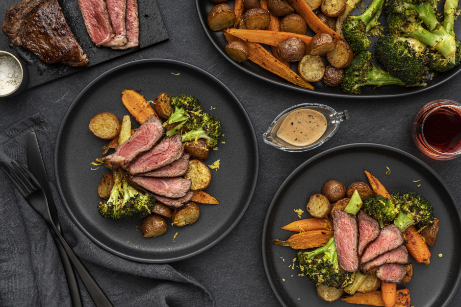 L’Artisan: AAA Strip Loin Steak with Green Peppercorn Sauce