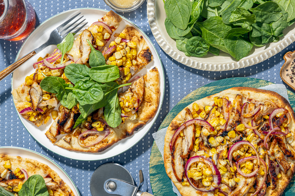 Maple-Glazed BBQ Chicken Thigh Flatbreads