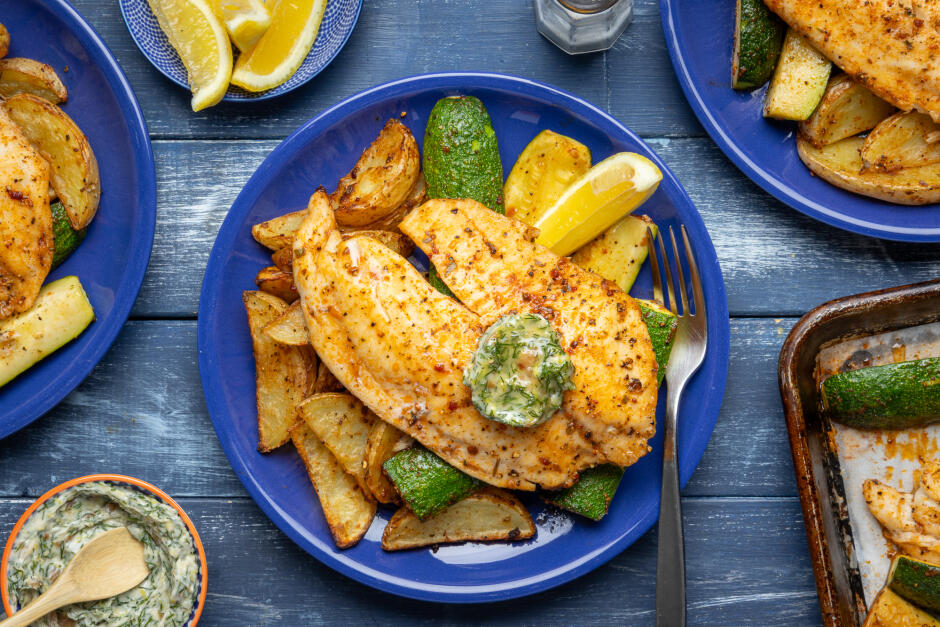 Herb Butter Fish Traybake