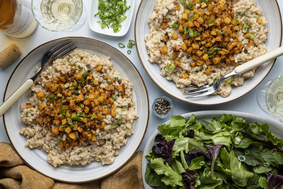 White Cheddar, Scallion & Roasted Squash Risotto