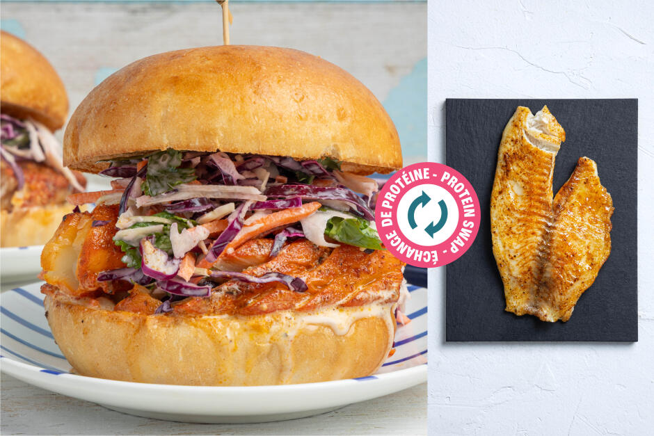 Protein Swap | Spicy Tandoori Tilapia Burgers