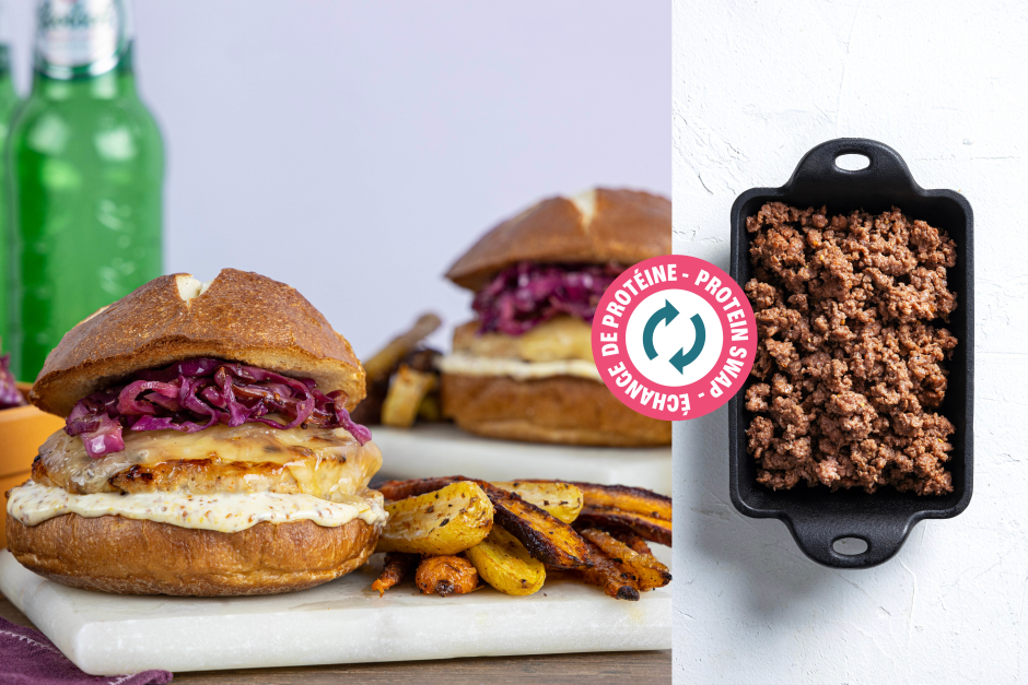 Protein Swap | Oktoberfest Beef Cheeseburgers