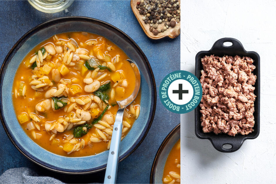 Boost de protéines | Minestrone à la chair à saucisse