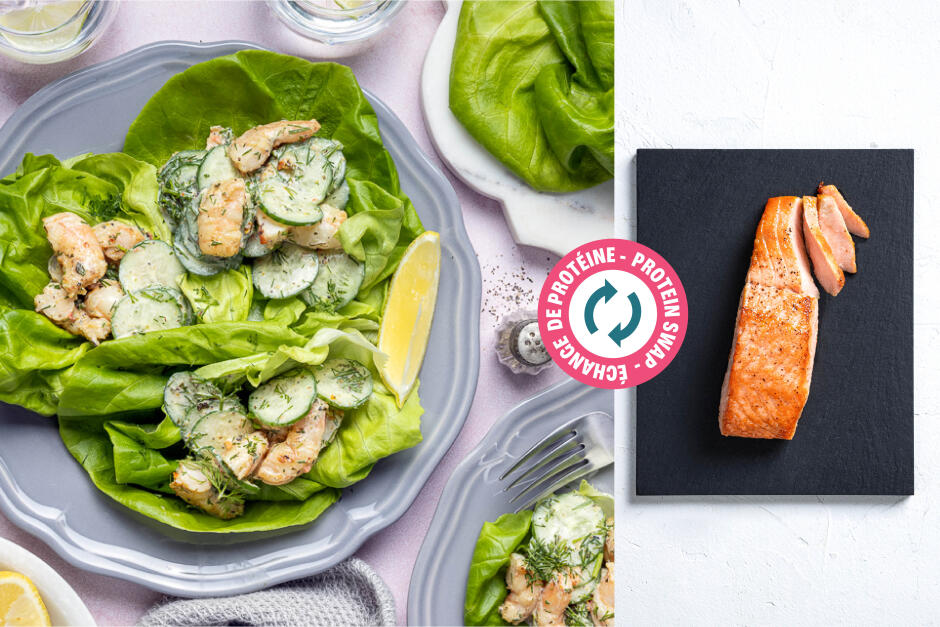 Protein Swap | Swedish-Style Salmon Salad Lettuce Cups