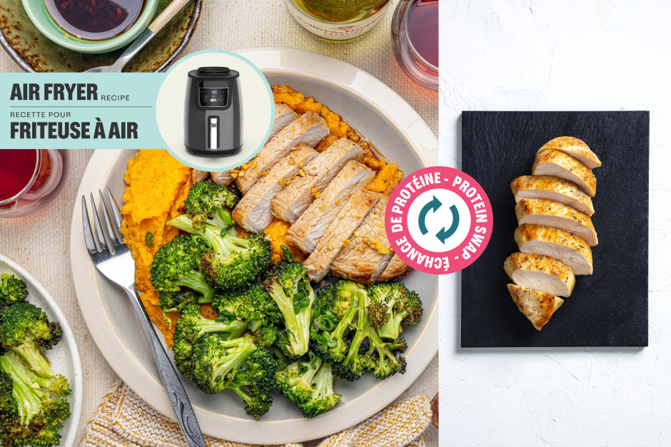 Échange de protéine | Poulet collant gingembre-soya à la friteuse à air