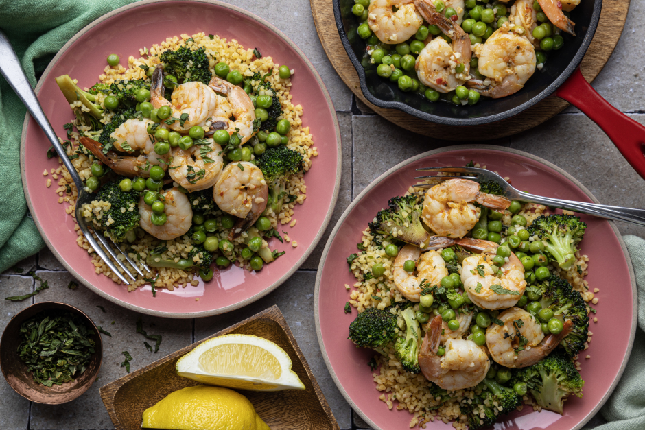 Speedy Shrimp & Peas