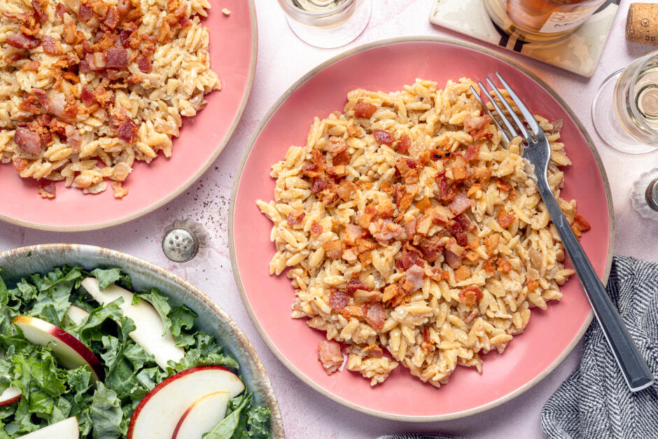 Protein Swap | Spaetzle-Inspired Creamy Sausage Meat Orzo