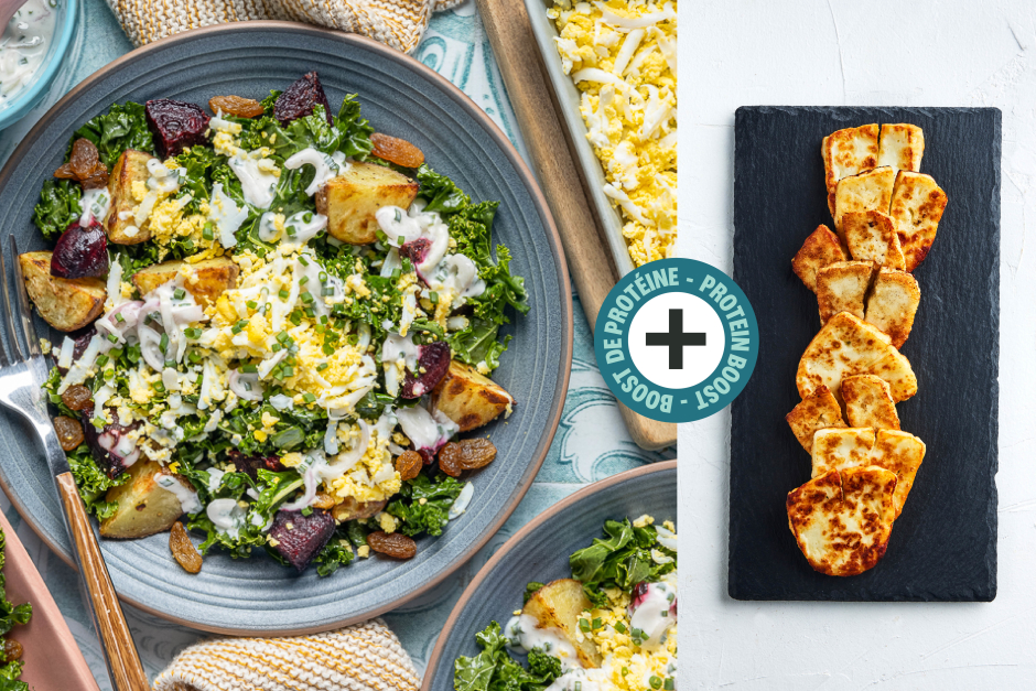 Boost de protéines | Salade de halloumi, betteraves et pommes de terre style scandinave