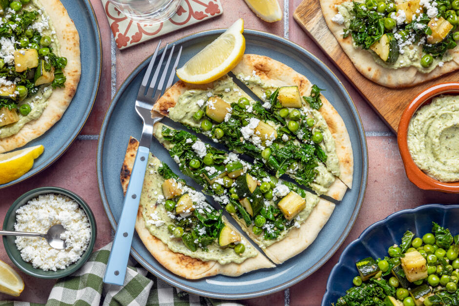 Quick Green Goddess Flatbreads