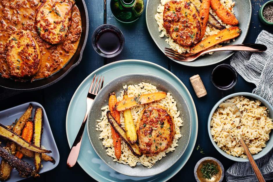 Creamy Skillet Pork Chops with Sun-Dried Tomatoes
