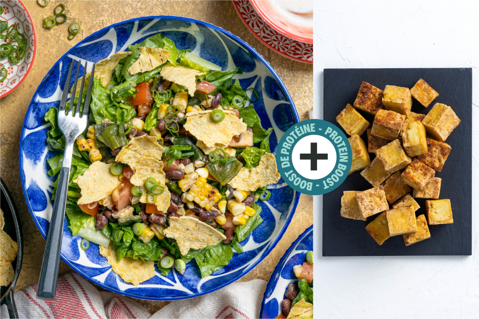 Protein Boost | Vegetarian Burrito Chopped Salad with Tofu