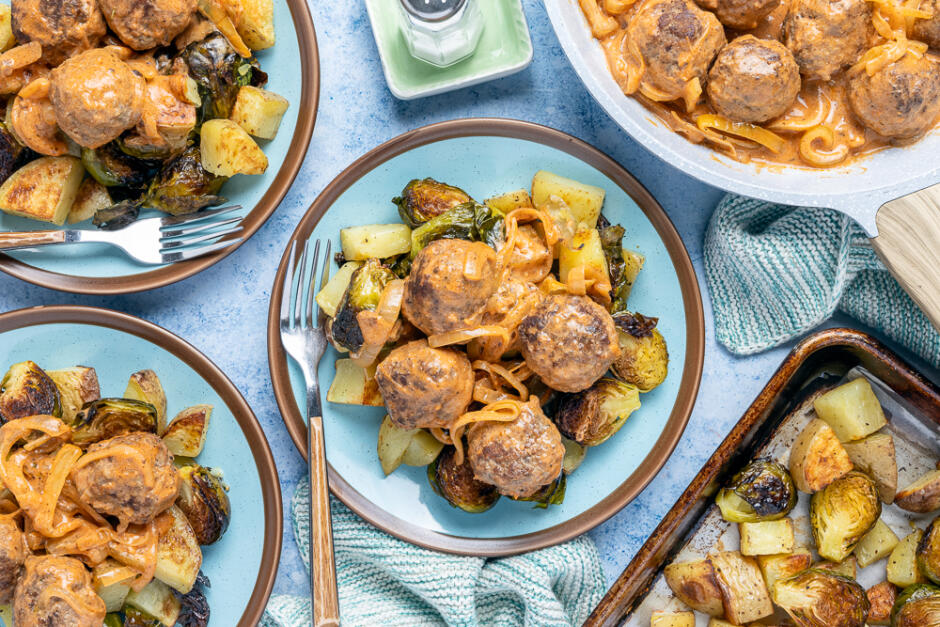 Beef Meatball Goulash Sheet Pan