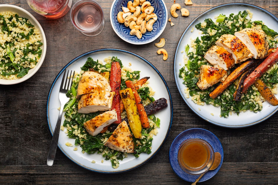 Roasted Chicken with Warm Maple-Miso Vinaigrette