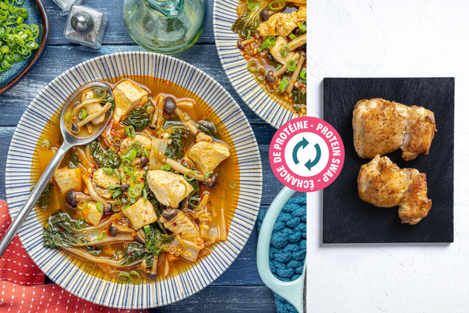 Protein Swap | Spicy Chicken Kimchi Jjigae Stew