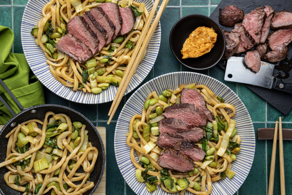 Steaks au beurre au miso
