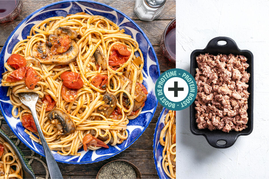 Protein Boost | Fresh Linguine Arrabbiata with Sausage Meat