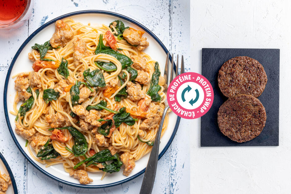 Protein Swap | Creamy Tomato Butter Impossible™ Beef Pasta