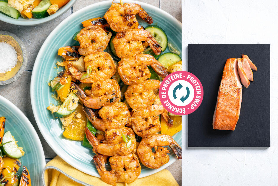 Protein Swap | Sweet Bourbon BBQ Salmon Skewers