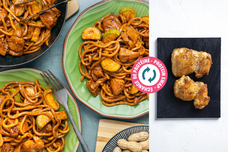 Échange de protéine | Cuisses de poulet épicées arachides-gingembre
