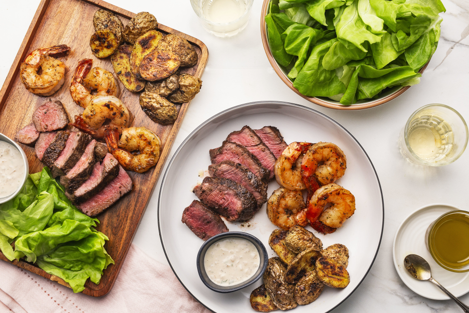 L’Artisan: Filets Mignons & Tiger Shrimp Surf ’n’ Turf