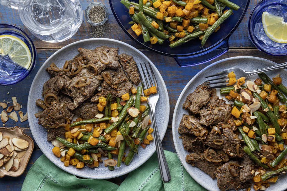 Paleo: Beef Strips with Mustard & Shallot