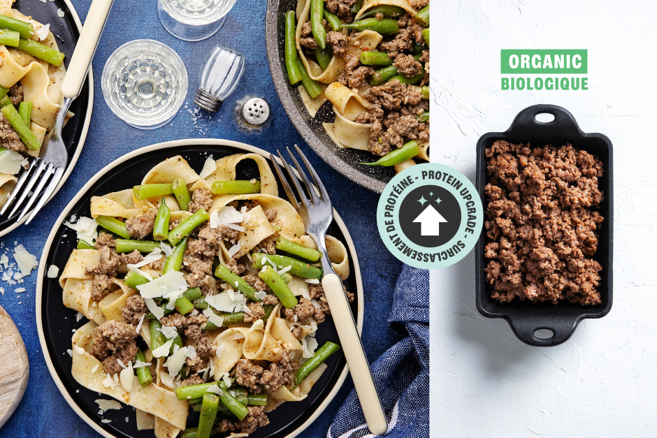 Protein Upgrade | Meaty ORGANIC Ground Beef Pappardelle