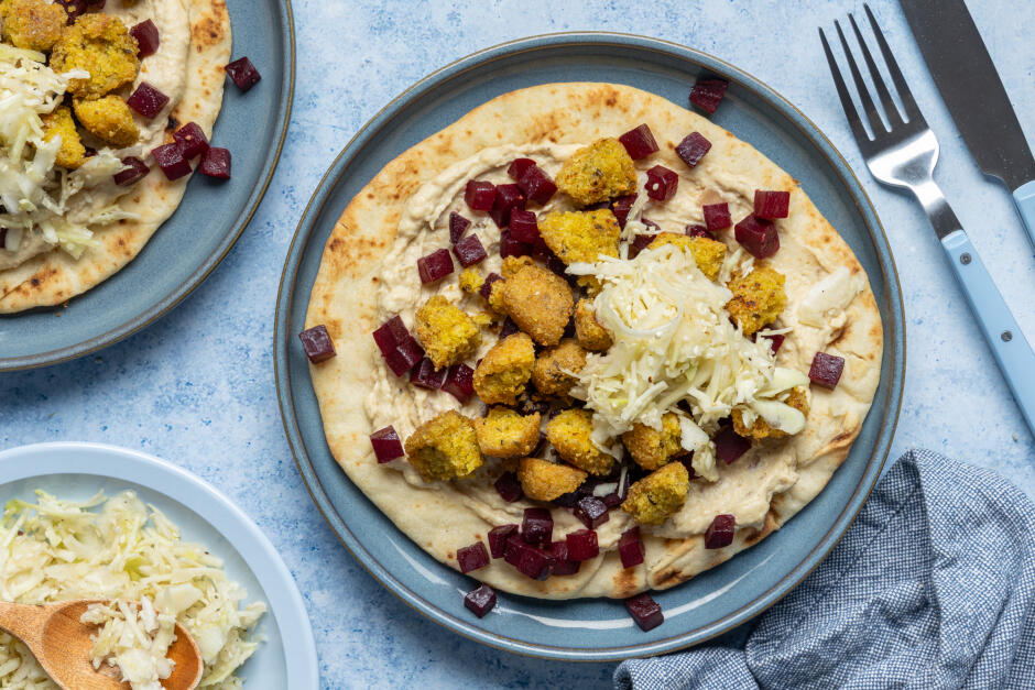 Plant-Based Falafel & Beet Flatbreads