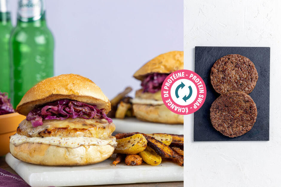 Protein Swap | Oktoberfest Impossible™ Beef Cheeseburgers