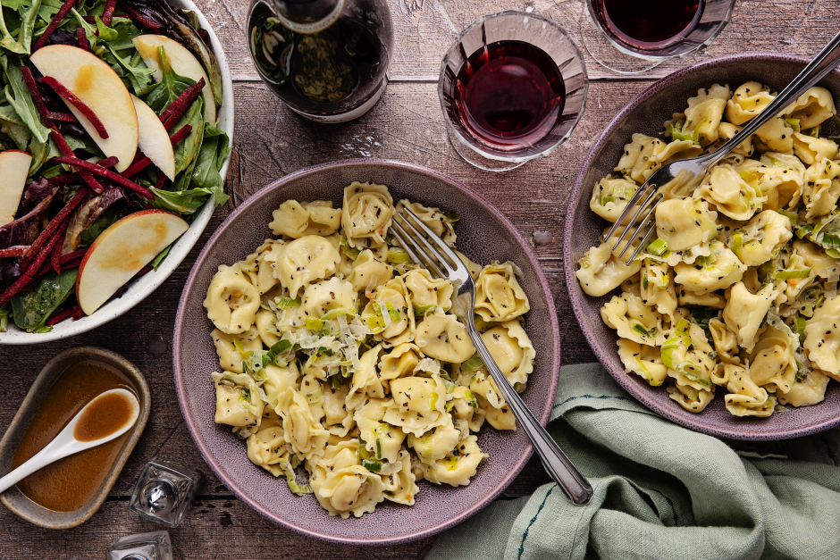 Creamy Leek Cheese Tortellini
