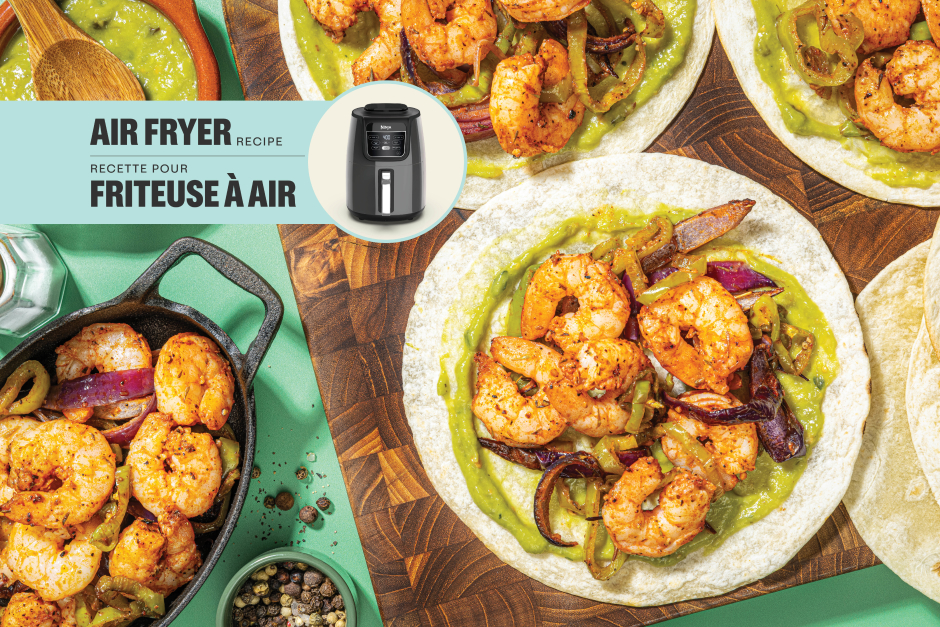 Fajitas de crevettes tex-mex aux épices de la Louisiane