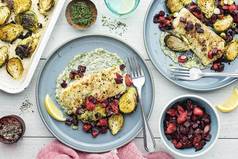 Paleo: Pan-Seared Cod <br/> with Apple-Beet Salsa
