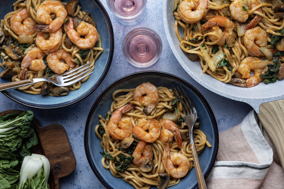 Speedy Shrimp Peanut Noodles