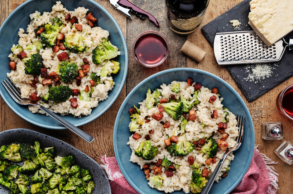 Crispy Pancetta & Creamy Broccoli Risotto