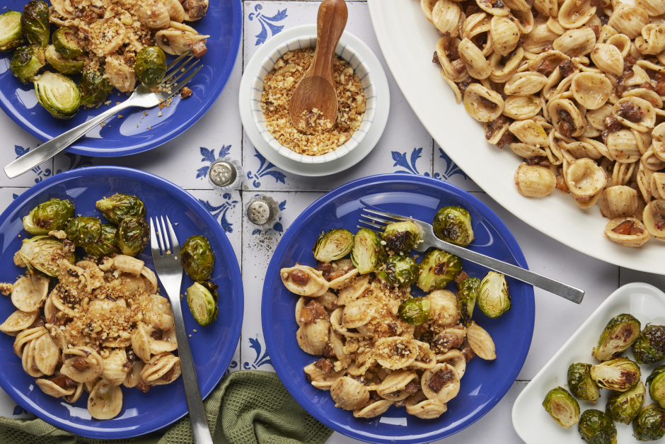 Creamy Squash Orecchiette with Walnut Pangrattato