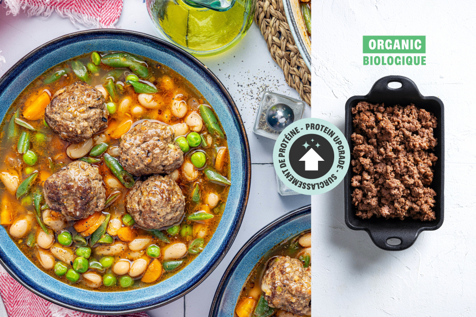 Protein Upgrade | Springtime ORGANIC Beef Meatball & White Bean Minestrone