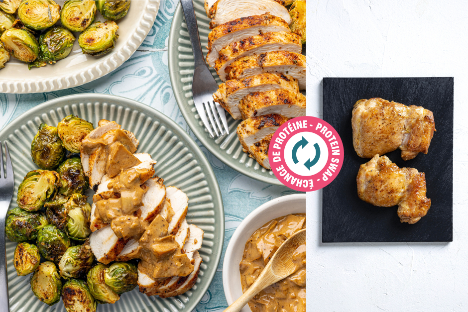 Protein Swap | Keto: Seared Chicken Thighs with Creamy Artichoke Sauce