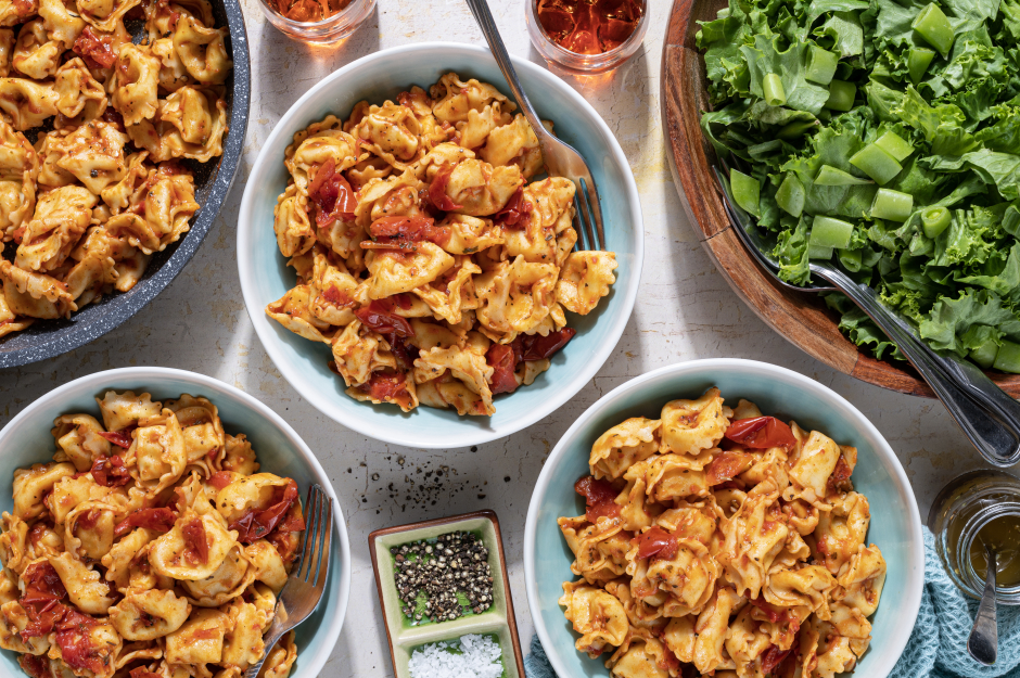 Tortellinis au fromage avec sauce aux tomates cerises