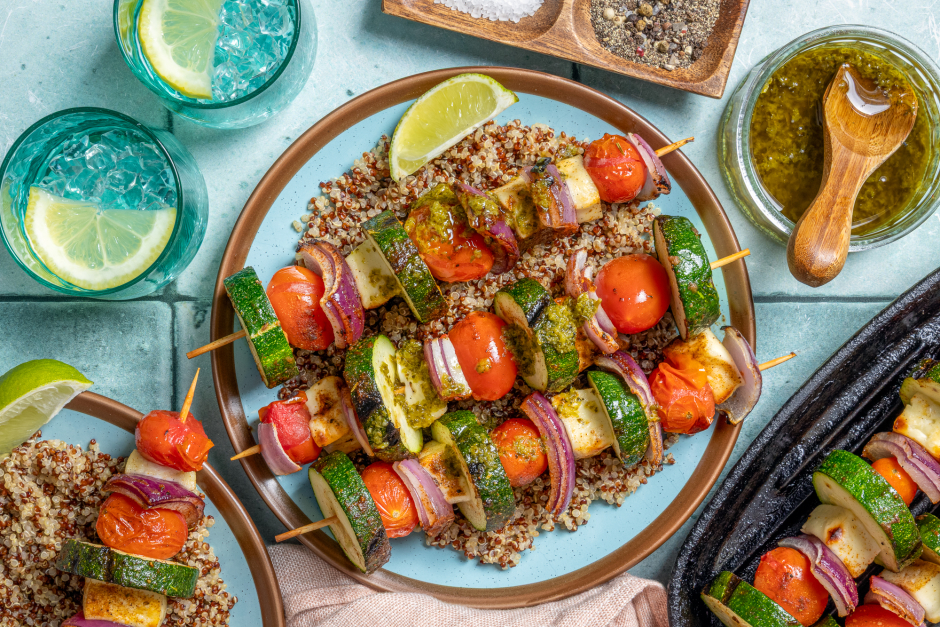 South American-Spiced Grilled Halloumi Skewers