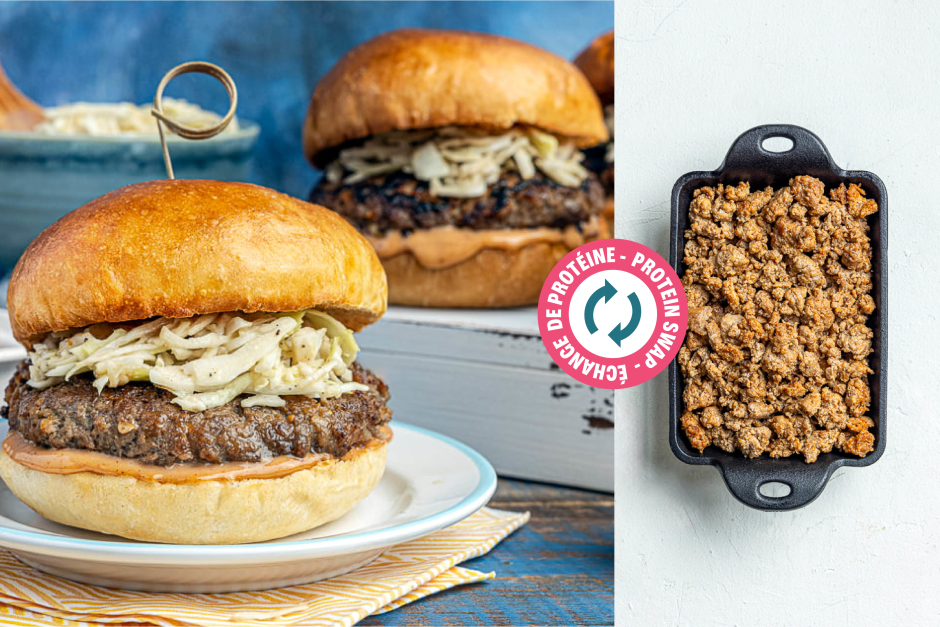 Protein Swap | BBQ Apple & Chorizo Burgers
