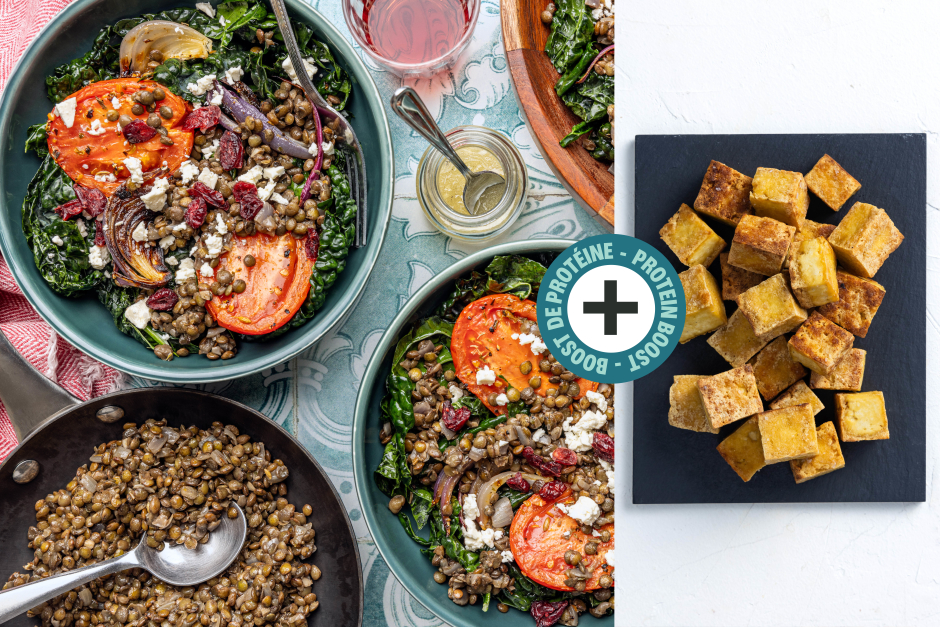 Protein Boost | Cozy Tofu, Lentils, Slow-Roasted Tomatoes & Onion