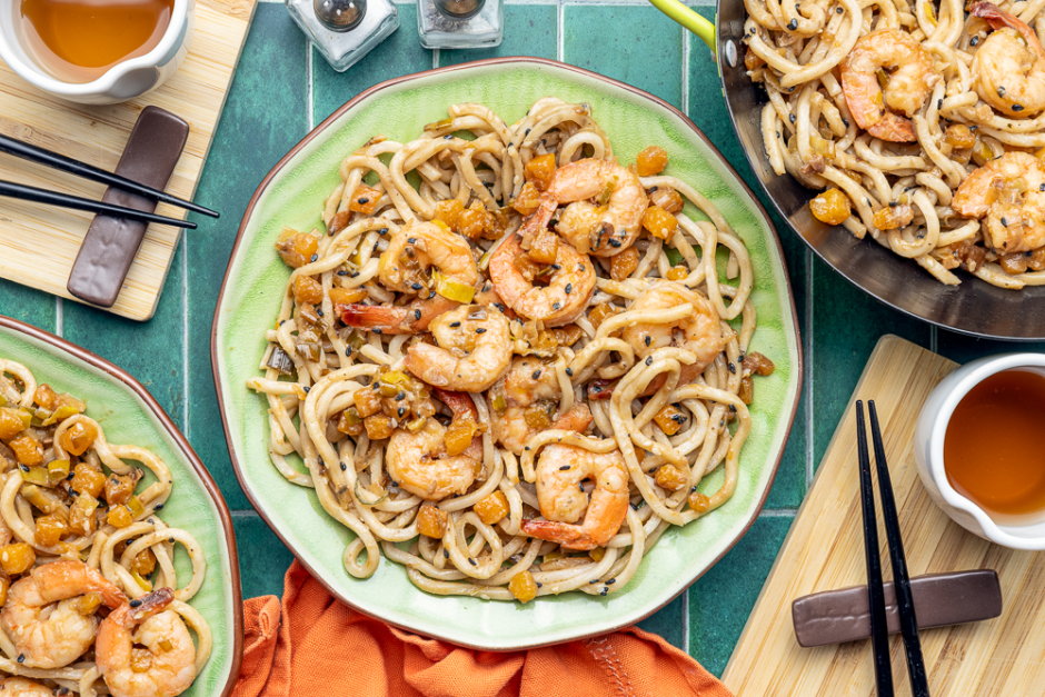 Umami Shrimp Noodle Stir-Fry