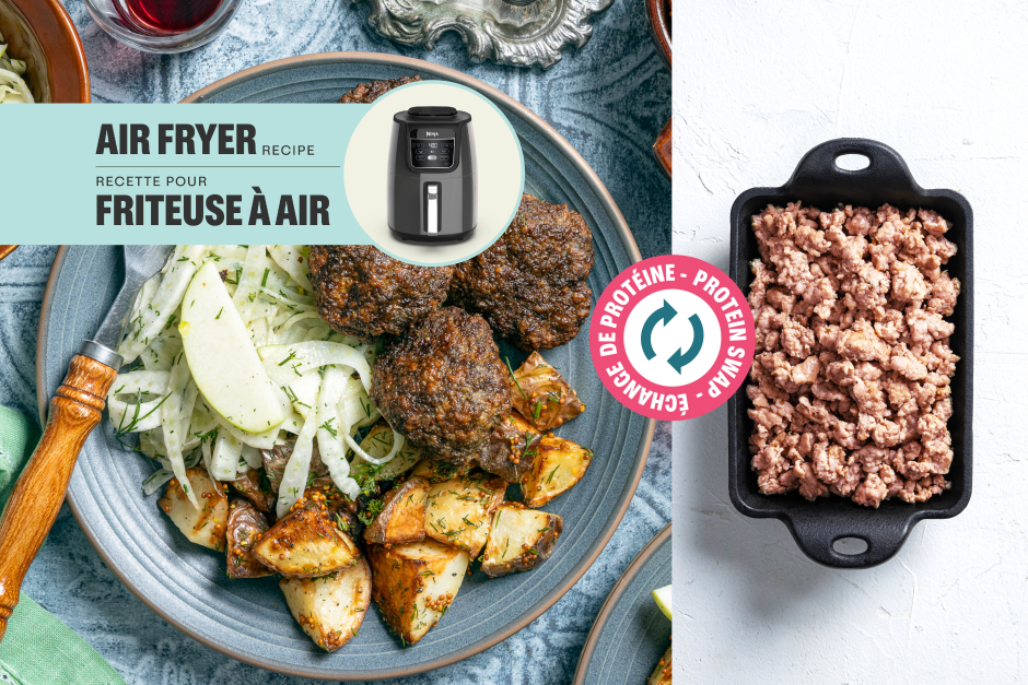 Protein Swap | Pork Frikadellen & Mustardy Potatoes
