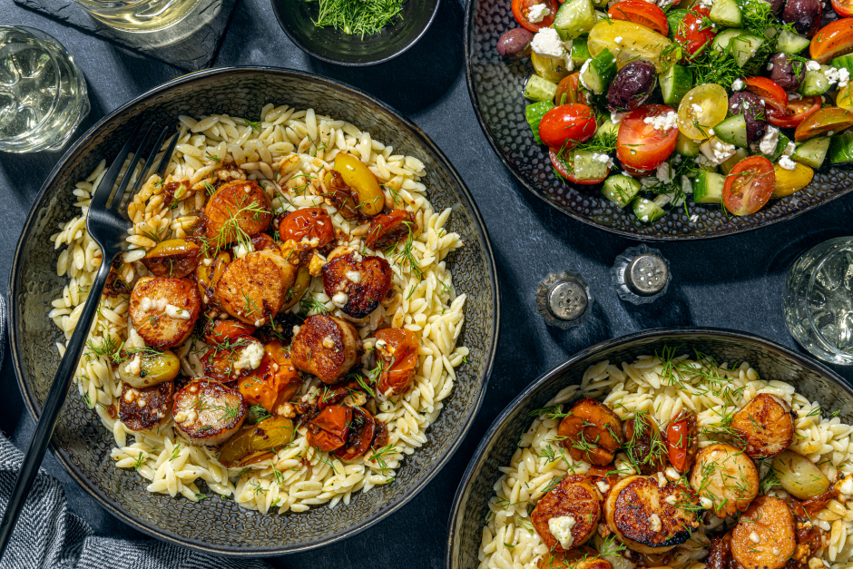 Skillet Scallops Santorini