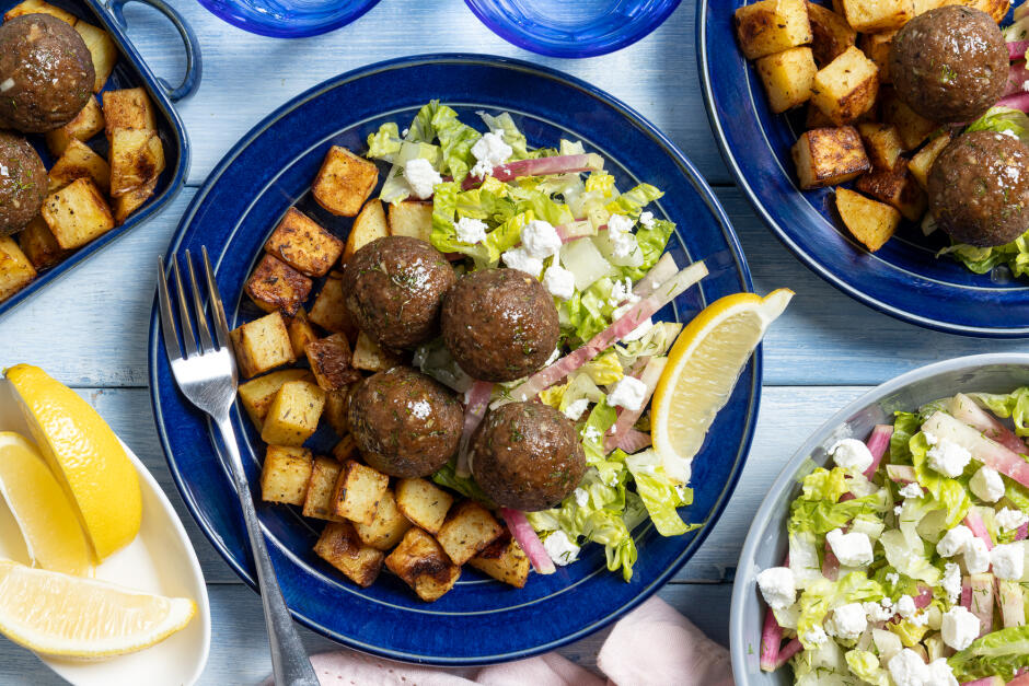 Impossible™ Beef Keftedes Sheet Pan