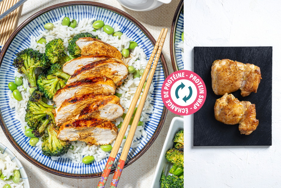 Échange de protéine | Cuisses de poulet général Tao sur le BBQ