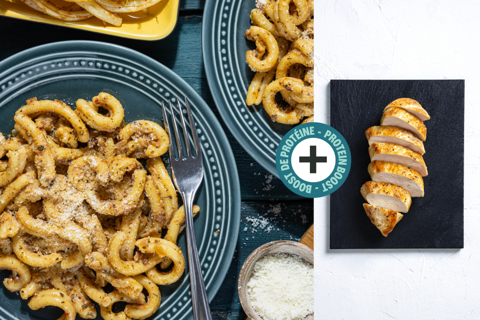 Protein Boost | Fast Chicken & Fresh Creamy Gemelli