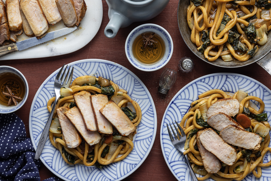 Côtelettes de porc avec beurre au kimchi
