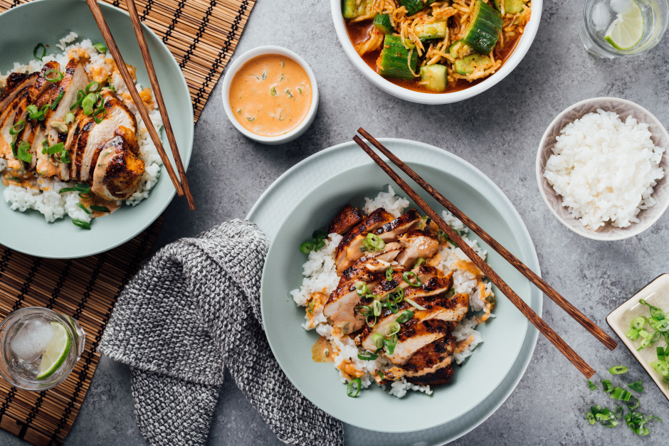 Korean-Style Chicken & Spicy Gochujang Cream