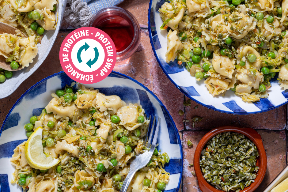 Protein Boost | Tortellini with Pancetta & Lemon-Mascarpone Sauce